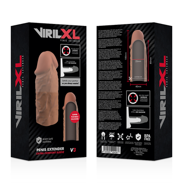 Guaina Penile Estensibile Viril XL per Piacere e Spessore Extra